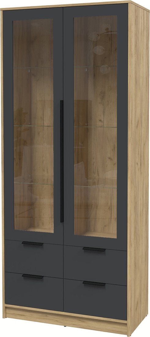 

Шкаф-витрина Интерлиния Концепт КТ-ШВ2 Глосс (дуб золотой/пепел)