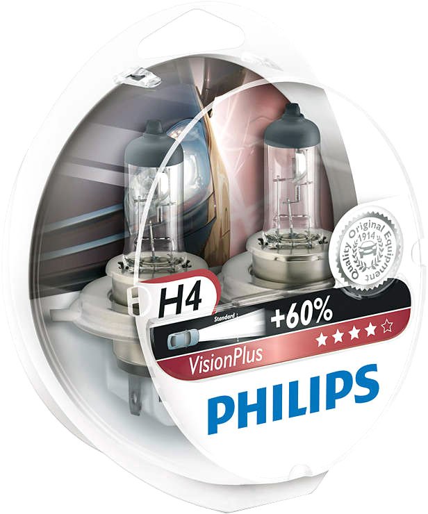 

Галогенная лампа Philips H4 VisionPlus 2шт [12342VPS2]