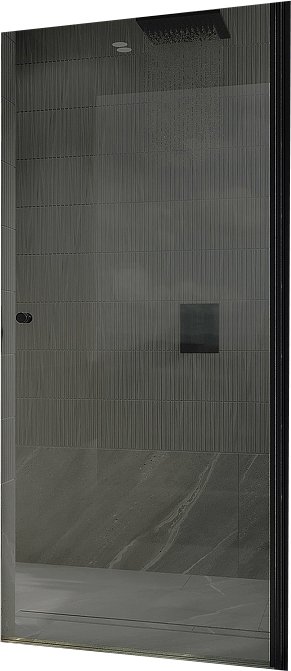 

Душевая дверь MaybahGlass 90x198 MGD-812-6 (графитовое стекло/черный)