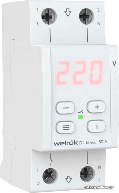 Реле напряжения Welrok D2-50 (Red)