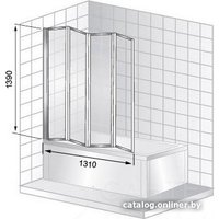 Стеклянная шторка для ванны Cerutti Spa Bouna-B 130x140