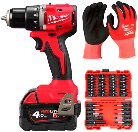 

Ударная дрель-шуруповерт Milwaukee M18 BLDDRC-402C 4933492834P1742F (с 2-мя АКБ, кейс)