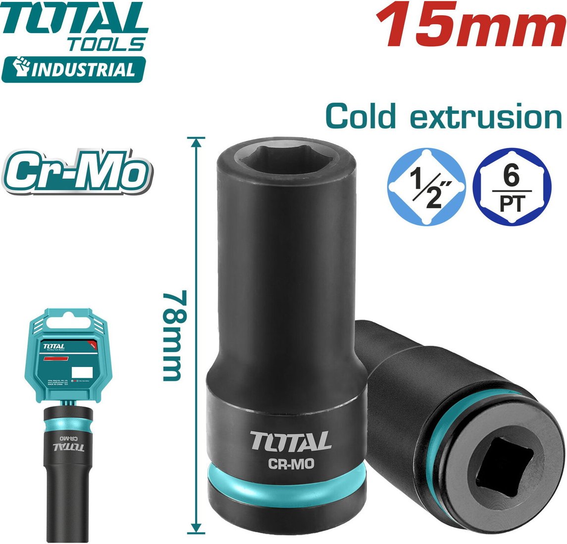 Головка слесарная Total THDIS12152L