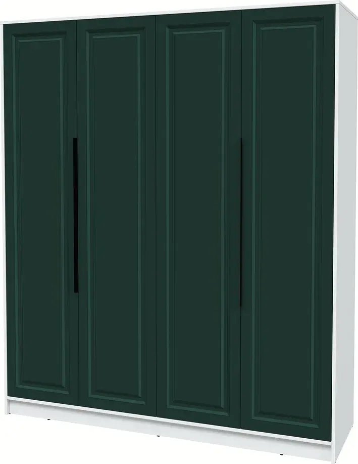 

Шкаф распашной Интерлиния Концепт КТ-Ш4 Деко (белый платинум/изумруд)