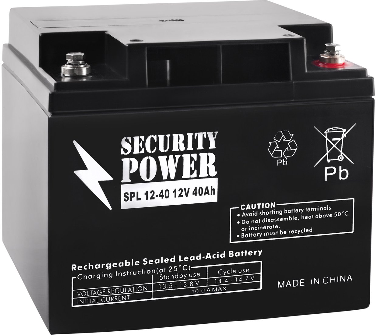 

Аккумулятор для ИБП Security Power SPL 12-40 (12В/40 А·ч)