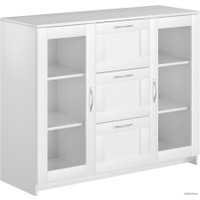 Комод Mio Tesoro Сириус 2 двери со стеклом и 3 ящика 117x95 2.02.03.380.1 (белый) в Бресте