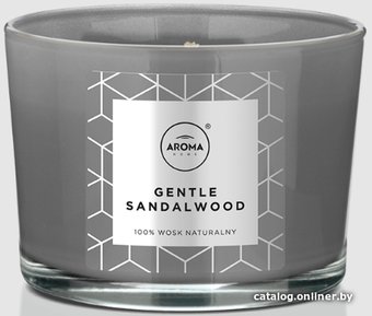 Свеча Aroma Home Scented Candle Gentle Sandalwood Ароматическая 115 г