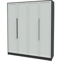 Шкаф распашной Интерлиния Концепт Тренд КТ-Ш4 (антрацит/грей)