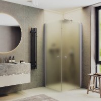 Душевой уголок MaybahGlass MGY-1293-5 (сатин стекло/хром матовый)