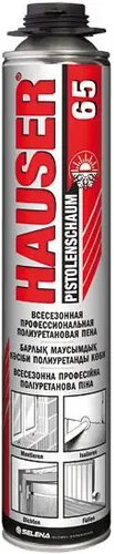 Монтажная пена Hauser 65 Профессиональная Всесезонная (750 мл)