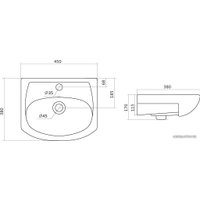 Умывальник Santek Азов-45 45x38 [1.WH11.2.449]
