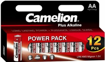 Батарейка Camelion LR6 Plus Alkaline Block-12 LR6-HP12