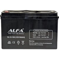 Тяговый аккумулятор ALFA 12V-100Ah(C20) L+ (100 А·ч)