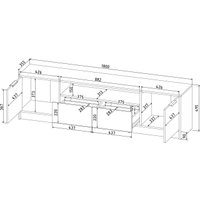 Тумба Интерлиния ТВ Концепт КТ-ТВ4-50 (серый/дуб золотой)