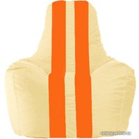 Кресло-мешок Flagman Спортинг С1.1-143 (светло-бежевый/оранжевый)