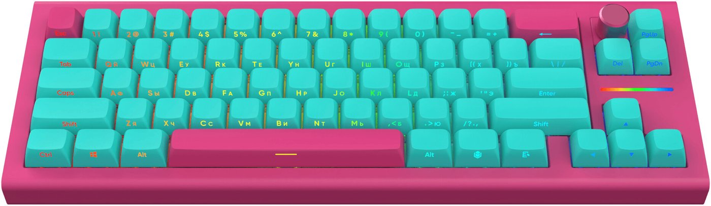 Клавиатура IO by Red Square Type 68 Pro g3ms Aquamarine (бирюзовый/розовый)
