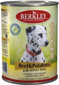 

Консервированный корм для собак Berkley говядина с картофелем 400 г