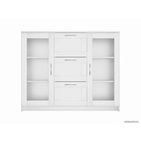 Комод Mio Tesoro Сириус 2 двери со стеклом и 3 ящика 117x95 2.02.03.380.1 (белый) в Бресте