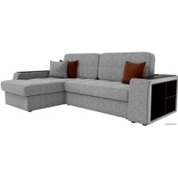 Угловой диван Лига диванов Брюссель 29393 (левый, рогожка, серый)