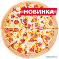 Пицца Domino's Пицца Колбаски и опята (тонкое, большая)