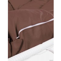 Подвесной диван M-Group Лежебока 11180105 (с белым ротангом/коричневая подушка)