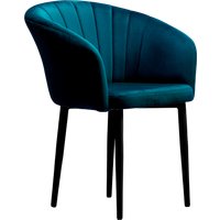 Стул с подлокотниками Памир Версаль F77 Поворотный (синий/черная опора)