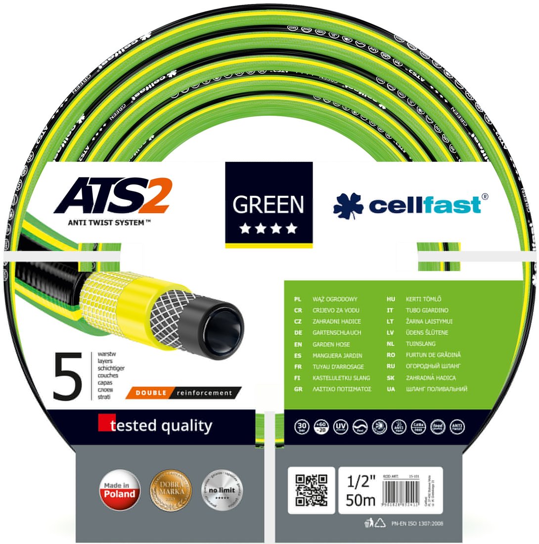 

Шланг Cellfast Green ATS2 (1/2", 50 м) 15-101