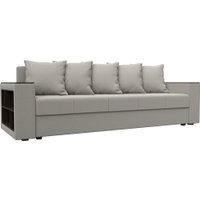 Диван Лига диванов Дубай Лайт полки слева 132280L (рогожка Амур 02 бежевый)