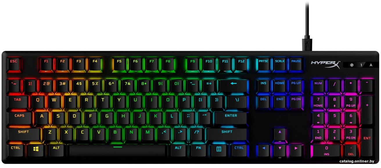 Клавиатура HyperX Alloy Origins PBT (HyperX Red, нет кириллицы)