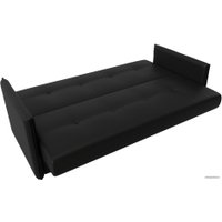 Диван Лига диванов Лига-018 117890 (экокожа черный/подушки белый)