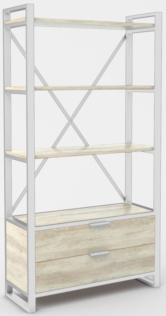 

Стеллаж Hype Mebel Стандарт Люкс 50x170 (белый/древесина белая)