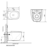 Унитаз подвесной Roxen Martin в комплекте с инсталляцией StounFix Dual Fresh 6 в 1 968521 (кнопка: оружейная сталь)