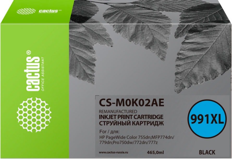 

Картридж CACTUS CS-M0K02AE (аналог HP 991X)