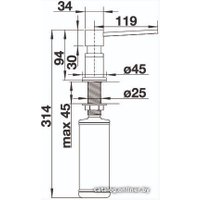 Дозатор для моющего средства Blanco Lato Silgranit (хром/шампань)