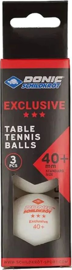 

Мяч для настольного тенниса Donic-Schildkrot Exclusive 3 Star Poly 40+ 608334