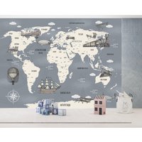 Фотообои Citydecor Карта мира на русском 9 300x260