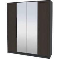 Шкаф распашной Интерлиния Концепт Тренд КТ-Ш4(з) (антрацит/дуб английский)