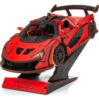 Сборная модель Eco-Wood-Art Гоночный автомобиль (красный)