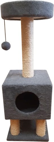 Комплекс Cat House На ножках 1.05 (сизаль серый)