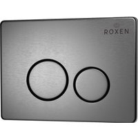Унитаз подвесной Roxen Cube One Rimless 6 в 1 StounFix Dual Fresh 625840 (оружейная сталь/металл) в Бобруйске