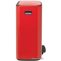 Система сортировки мусора Brabantia Bo Pedal Bin 2 x 30 л (пламенно-красный)