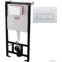 Инсталляция для унитаза Alcaplast AM101/1120 + кнопка M572 (хром матовый) в Лиде