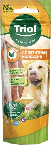 Лакомство для собак Triol Аппетитные колбаски из курицы (40 г)