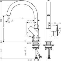 Смеситель Hansgrohe Vernis Blend M35 260 71870000
