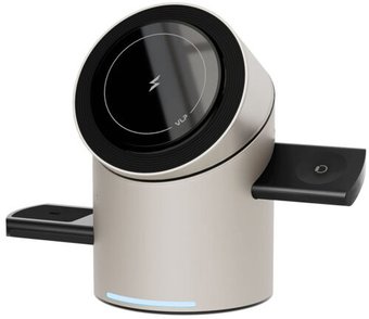 Беспроводное зарядное VLP Tower Power 3 in 1 for Apple (титановый)