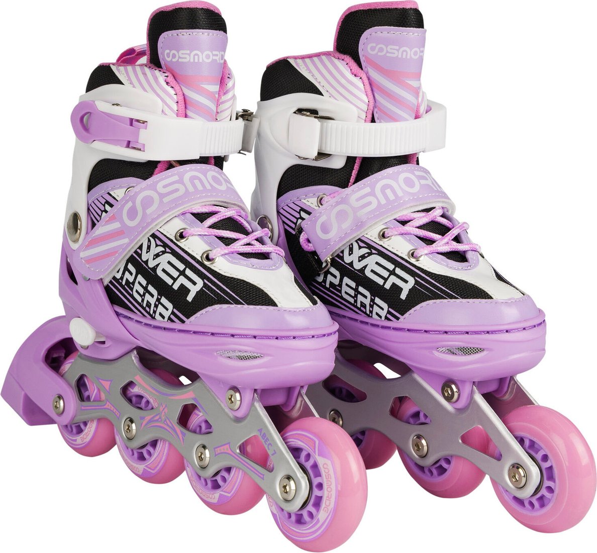 Роликовые коньки Cosmoride Aqua (р-р 35-38, белый/сиреневый)