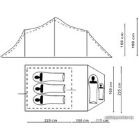 Кемпинговая палатка Canadian Camper Tanga 5 (зеленый)