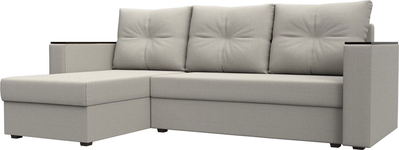 

Угловой диван Лига диванов Атланта без стола левый 126164L (рогожка амур бежевый)