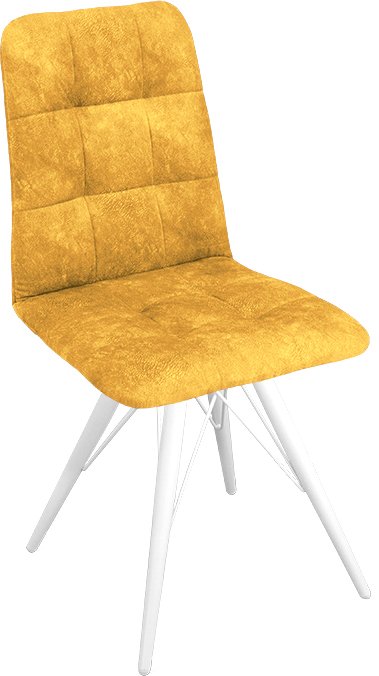 

Стул Трия Аспен К3 (белый матовый/микровелюр Wellmart Yellow)