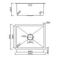 Кухонная мойка Roxen Uno 560210-54